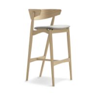 Billede af Sibast Furniture No 7 Bar Stool SH: 75 cm - Soap Oak / Remix 123 Light Grey