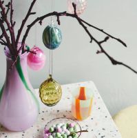 Billede af Kodanska Danish Summer Easter Egg Ø: 6,5 cm - Olive Green OUTLET