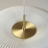 Billede af Le Klint Model 195 DONUT Pendel Large Ø: 53 cm - Hvid / Messing