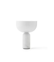 Billede af New Works Kizu Portable Table Lamp Ø: 18 cm - White Marble / White Acrylic