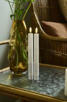 Billede af Sirius Smilla Tall Genopladelige Stearinlys H: 25 cm Sæt af 2 stk. - White 