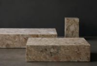 Billede af Audo Copenhagen Plinth Low H: 27 cm - Sand Kunis Breccia