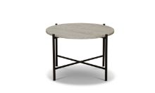 Billede af HANDVÄRK FURNITURE Round Coffee Table 60 Ø: 65 cm - Sort / Beige Marmor