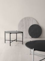 Billede af HANDVÄRK FURNITURE  Round Coffee Table 60 Ø: 65 cm - Sort / Mørkegrå Marmor