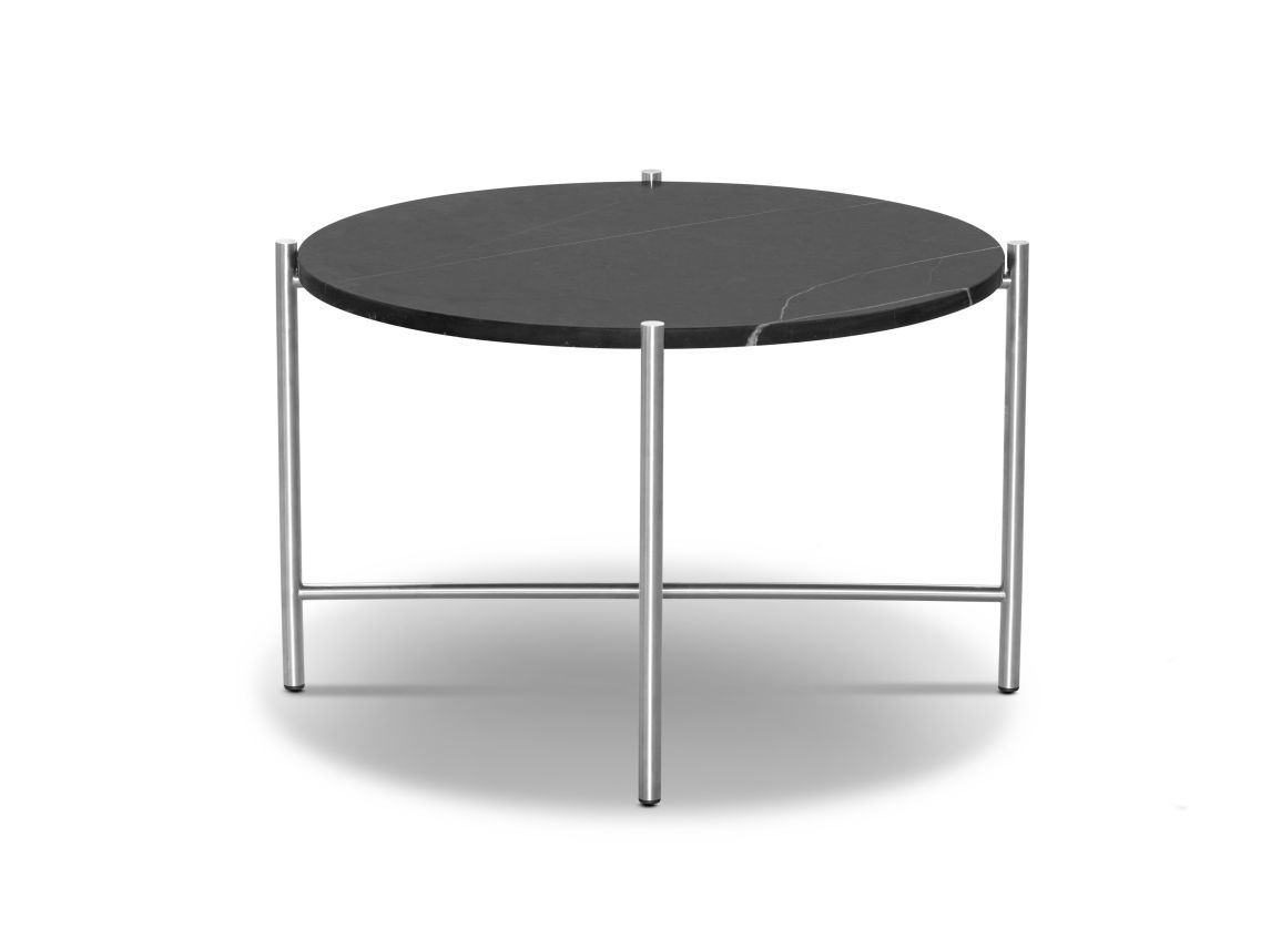 Billede af HANDVÄRK FURNITURE Round Coffee Table 60 Ø: 65 cm - Stål / Sort Marmor
