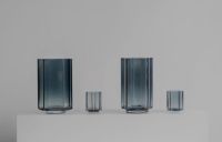 Billede af Louise Roe Funki Vase Asymmetric H: 34 cm - Blue