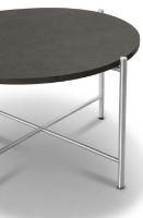Billede af HANDVÄRK FURNITURE Round Coffee Table 60 Ø: 65 cm - Stål / Mørkegrå Marmor