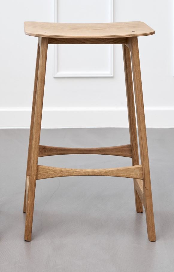 Billede af Duus & Møller Sky Barstol H: 67 cm - Massiv Eg/Egefiner
