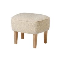 Billede af Audo Copenhagen Ingeborg Signatur Loungestol m. fodskammel SH: 40 cm - Sacho Zero Boucle 001/Eg