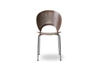 Billede af Fredericia Furniture 3398 Trinidad Stol SH: 45,5 cm - Valnød/Krom   