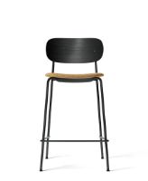 Billede af Audo Copenhagen Co Counter Chair Veneer Seat Upholstered SH: 68,5 cm - Black Oak/Audo Copenhagen Bouclé 06