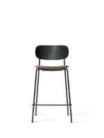 Billede af Audo Copenhagen Co Counter Chair Veneer Seat Upholstered SH: 68,5 cm - Black Oak/Reflect 0344 