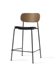 Billede af Audo Copenhagen Co Counter Chair Veneer Seat Upholstered SH: 68,5 cm - Dark Stained Oak/Dakar 0842 