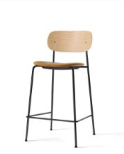 Billede af Audo Copenhagen Co Counter Chair Veneer Seat Upholstered SH: 68,5 cm - Natural Oak/Dakar 0250