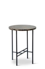 Billede af Bent Hansen Metro Sofabord Ø: 45 cm - Emperador Dark Brown  