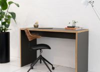 Billede af Vermund VL119 Kontorstol SH: 46 cm - Sort Stel/Olieret Valnød/Sort Sierra Læder