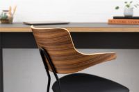 Billede af Vermund VL119 Kontorstol SH: 46 cm - Sort Stel/Olieret Valnød/Sort Sierra Læder