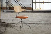 Billede af Vermund VL119 Spisebordsstol SH: 46 cm - Krom/Olieret Eg/Cognac Sierra Læder 