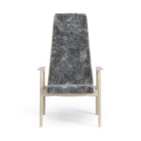 Billede af Swedese Lamino Lænestol SH: 41 cm - Hvidpigmenteret Eg/Fåreskind Grå