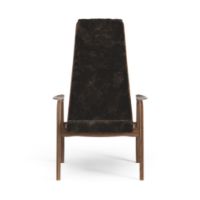 Billede af Swedese Lamino Lænestol SH: 41 cm - Lakeret Valnød/Fåreskind Espresso