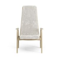 Billede af Swedese Lamino Lænestol SH: 41 cm - Lakeret Eg/Fåreskind Hvid