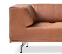 Billede af Fredericia Furniture 4511 Delphi 3 Pers. Sofa L: 240 cm - Cognac 95/Aluminium