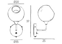 Billede af Design By Us Ballroom The Wall Short H: 37 cm - White Snow/Gold