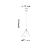 Billede af FLOS Luminator Gulvlampe H: 189 cm - Red