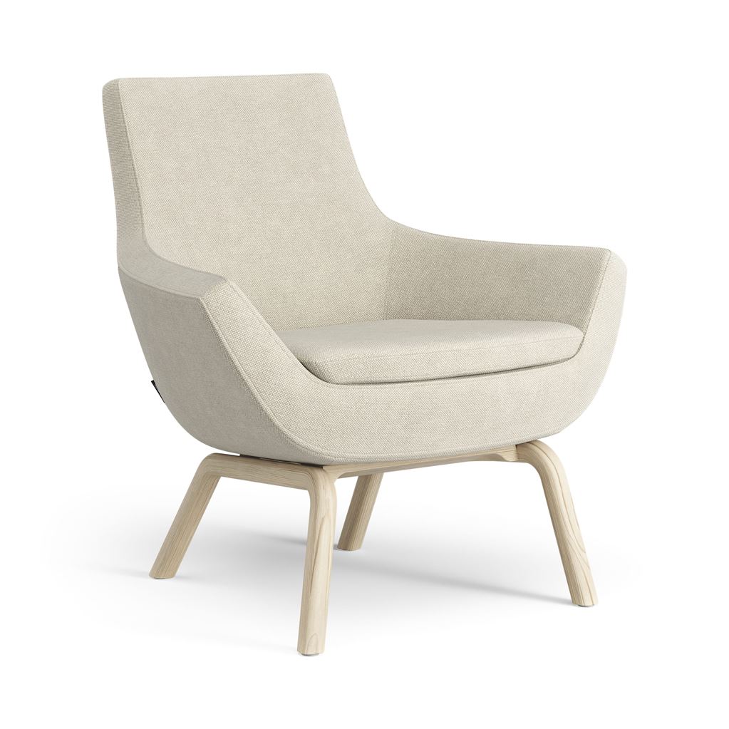 Billede af Swedese Happy Lænestol SH: 42 cm - Lakeret Ask/Hallingdal 65 0200