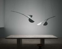 Billede af FLOS Almendra S2 Y Short Organic Loftlampe L: 132,6 cm - Bay Blue Metallized