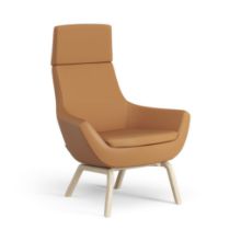 Billede af Swedese Happy Lænestol H: 101 cm - Lakeret Ask/Soft 54035