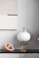 Billede af Design By Us Shahin Table Lamp H: 43 cm - Opal/Brass