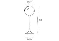 Billede af Design By Us Ballroom Table Lamp H: 58 cm - Blue Sky/Gold