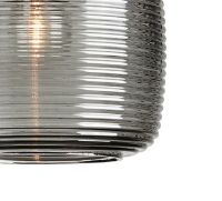 Billede af Design By Us New Wave Stripe Pendant Ø: 21 cm - Smoke/Black