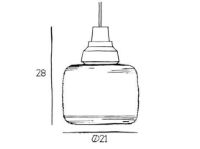 Billede af Design By Us New Wave Stripe Pendant Ø: 21 cm - Smoke/Black