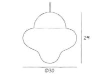 Billede af Design By Us Nutty XL Brown Pendant Ø: 30 cm - Brown/Black