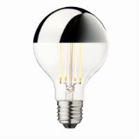 Billede af Design By Us Arbitrary Bulb Ø80 Crown E27 3,5W LED Dimmable H: 11,8 cm - Silver
