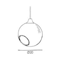 Billede af Design By Us Ballroom Pendant Ø: 20 cm - Purple Rain/Gold