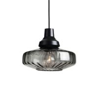 Billede af Design By Us New Wave Optic Pendant Ø: 26 cm - Smoke/Black