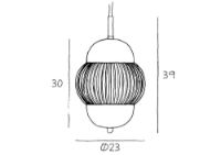 Billede af Design By Us Shahin Pendant Ø: 23 cm - Opal/Brass