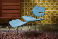 Billede af Vermund Larsen VL135 Cosy Loungestol m. armlæn SH: 40 cm - Sierra Cognac/Krom