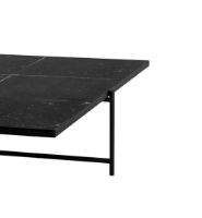 Billede af HANDVÄRK FURNITURE Coffee Table 140 140x140x32 cm - Black Steel/Black Marble