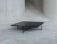 Billede af HANDVÄRK FURNITURE Coffee Table 140 140x140x32 cm - Black Steel/Black Marble