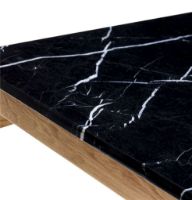 Billede af Hübsch Raw Coffee Table 80x80 cm - Black/Natural 