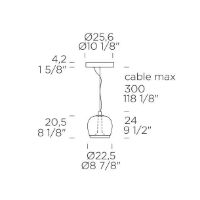 Billede af Lampefeber Aurelia Bold S 22 Pendel Ø: 22,5 cm - Varm Hvid/Transparent