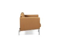 Billede af DUX Ritzy Lænestol SH: 42 cm - Chrome/Naturale Camel