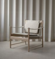 Billede af Brdr. Krüger HB Lounge Chair SH: 56,6 cm - Hvidolieret Ahorn/Canvas 