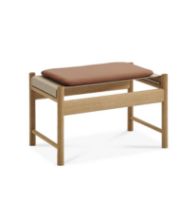 Billede af Brdr. Krüger HB Stool H: 40 cm - Olieret Eg/Cognac Læder 