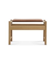 Billede af Brdr. Krüger HB Stool H: 40 cm - Olieret Eg/Cognac Læder 