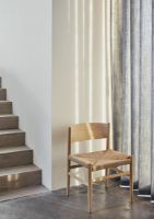 Billede af Mater Nestor Sidechair SH: 44 cm - Black Beech/Black Paper Cord Seat 